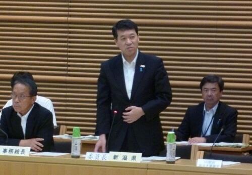 画像：泉田危機管理・防災特別委員会委員長（新潟県知事）
